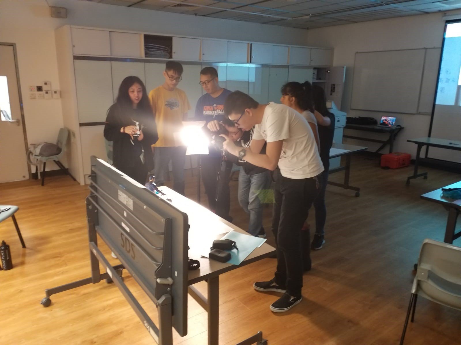Students were applying photo-taking skills.