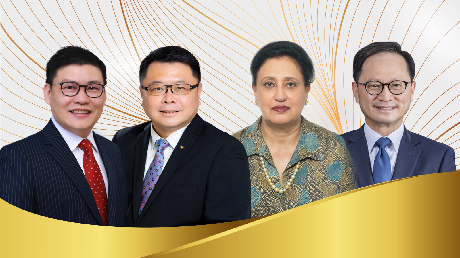 (From left) Dr Gary Cheng Faat-ting, Dr Sunny Chai Ngai-chiu, Mrs Indra Banga, and Dr Brian Li Yiu-cheung