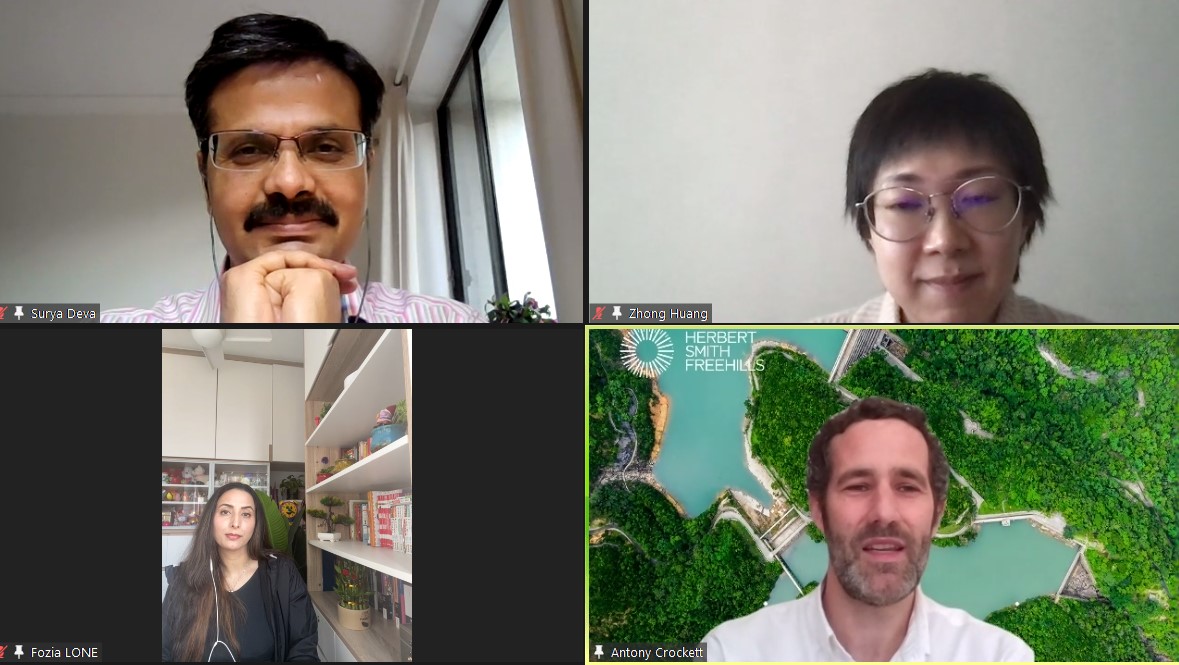 From Left to Right: First Row- Dr. Surya DEVA, Dr. Zhong HUANG Second Row: Dr. Fozia Nazir LONE, Mr. Antony CROCKETT  