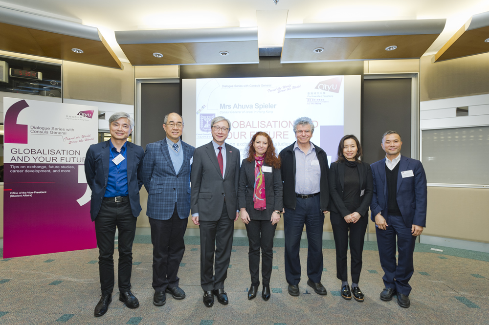 Group photo of Consul General Mrs. Ahuva SPIELER and honourable guests